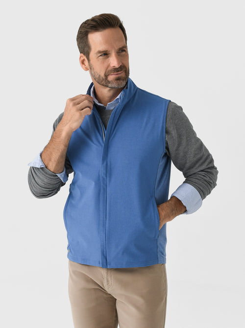 Peter Millar Crown Crafted Men's Solstice Performance Hybrid Full-Zip Vest