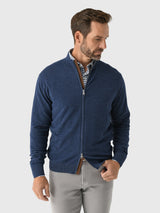 Peter Millar Crown Crafted Men's Excursionist Flex Full-Zip Sweater - Saint Bernard
