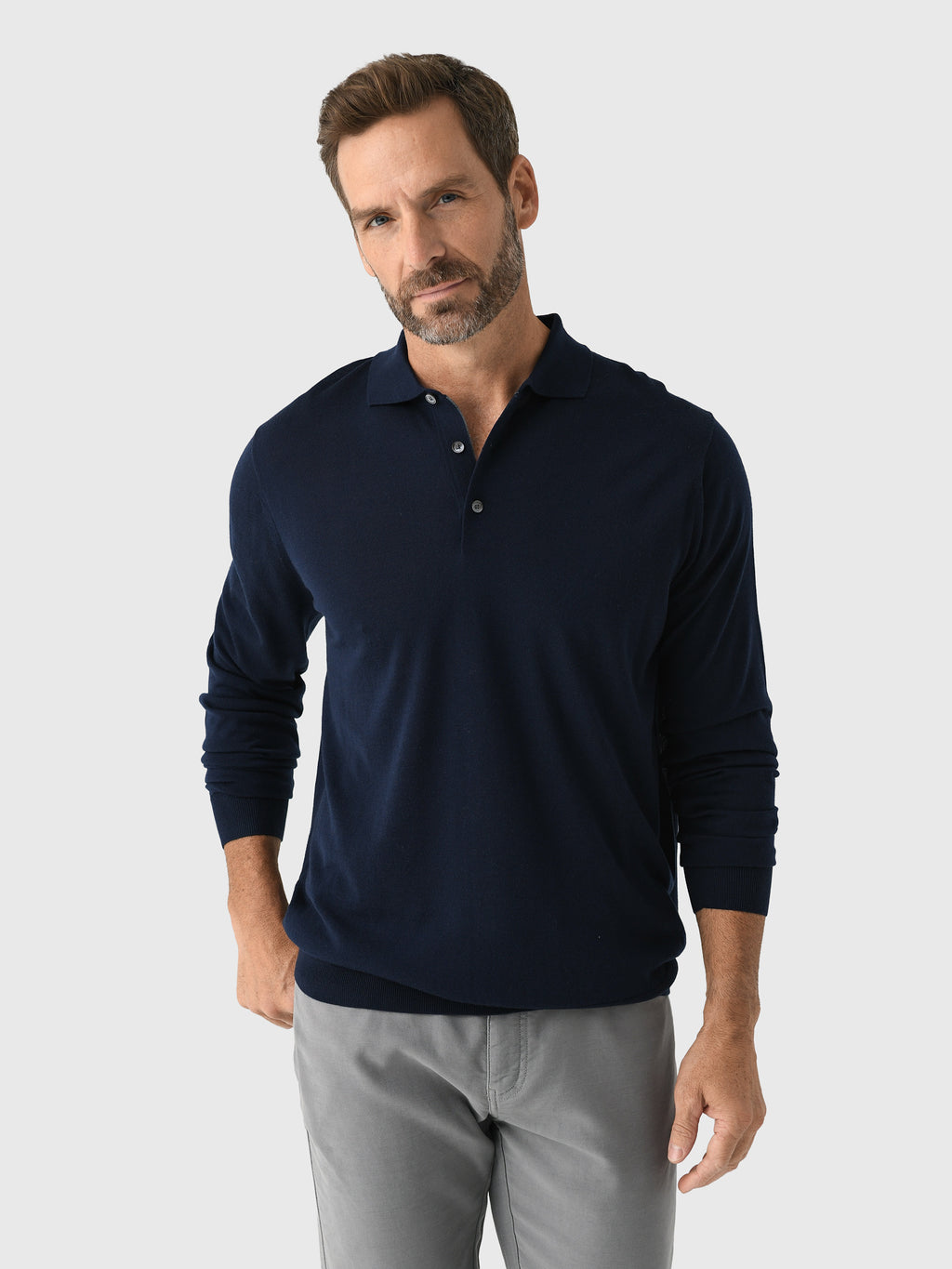 Peter Millar Crown Crafted Men's Dorset Sweater Polo - Saint Bernard