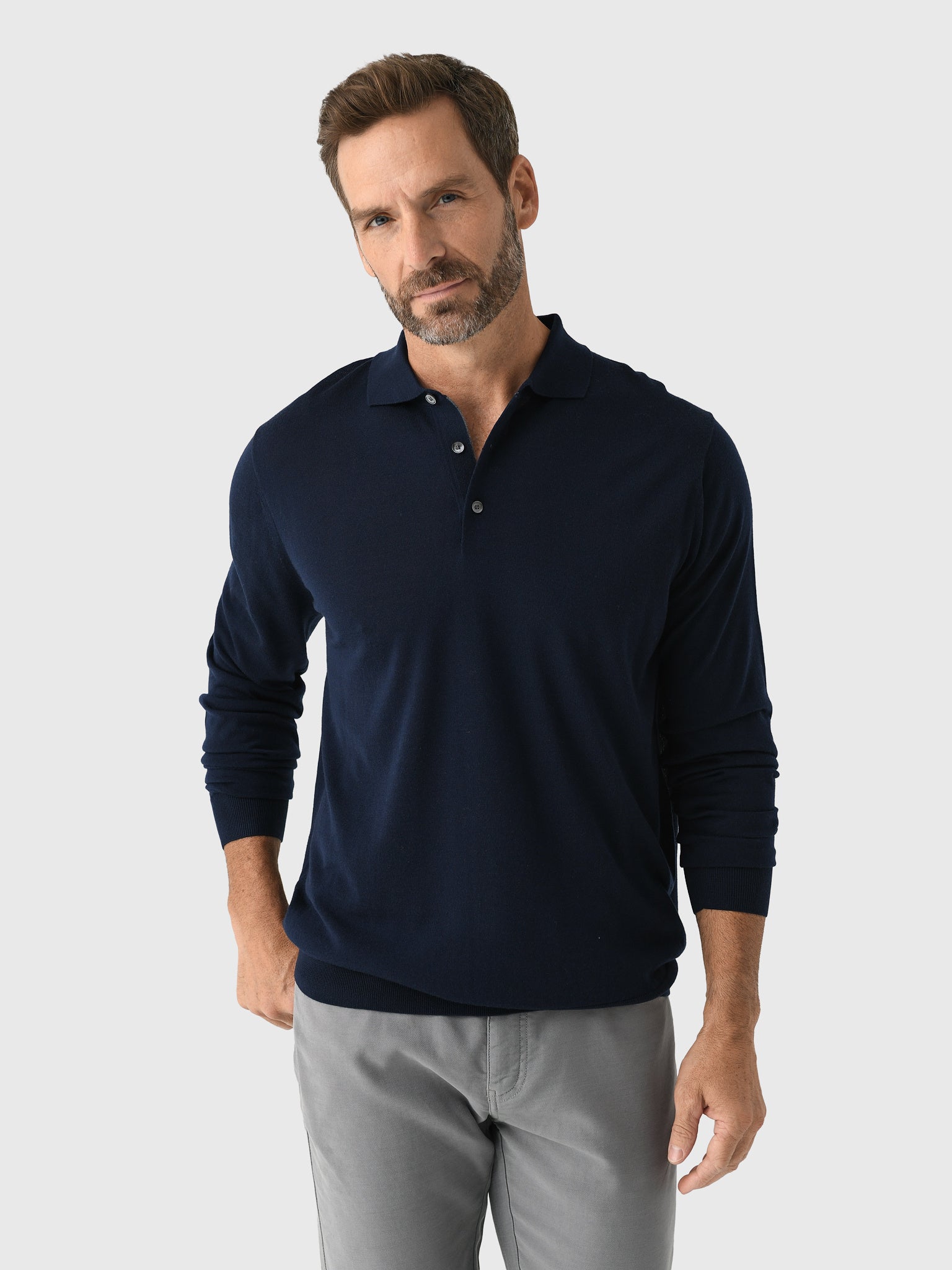 Peter Millar Crown Crafted Men's Dorset Sweater Polo - Saint Bernard
