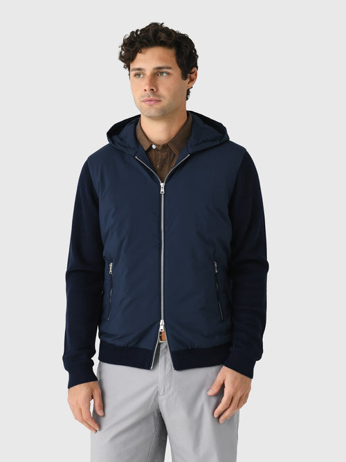 Peter Millar Crown Crafted Men's Holdridge Hybrid Full-Zip Hoodie Sweater