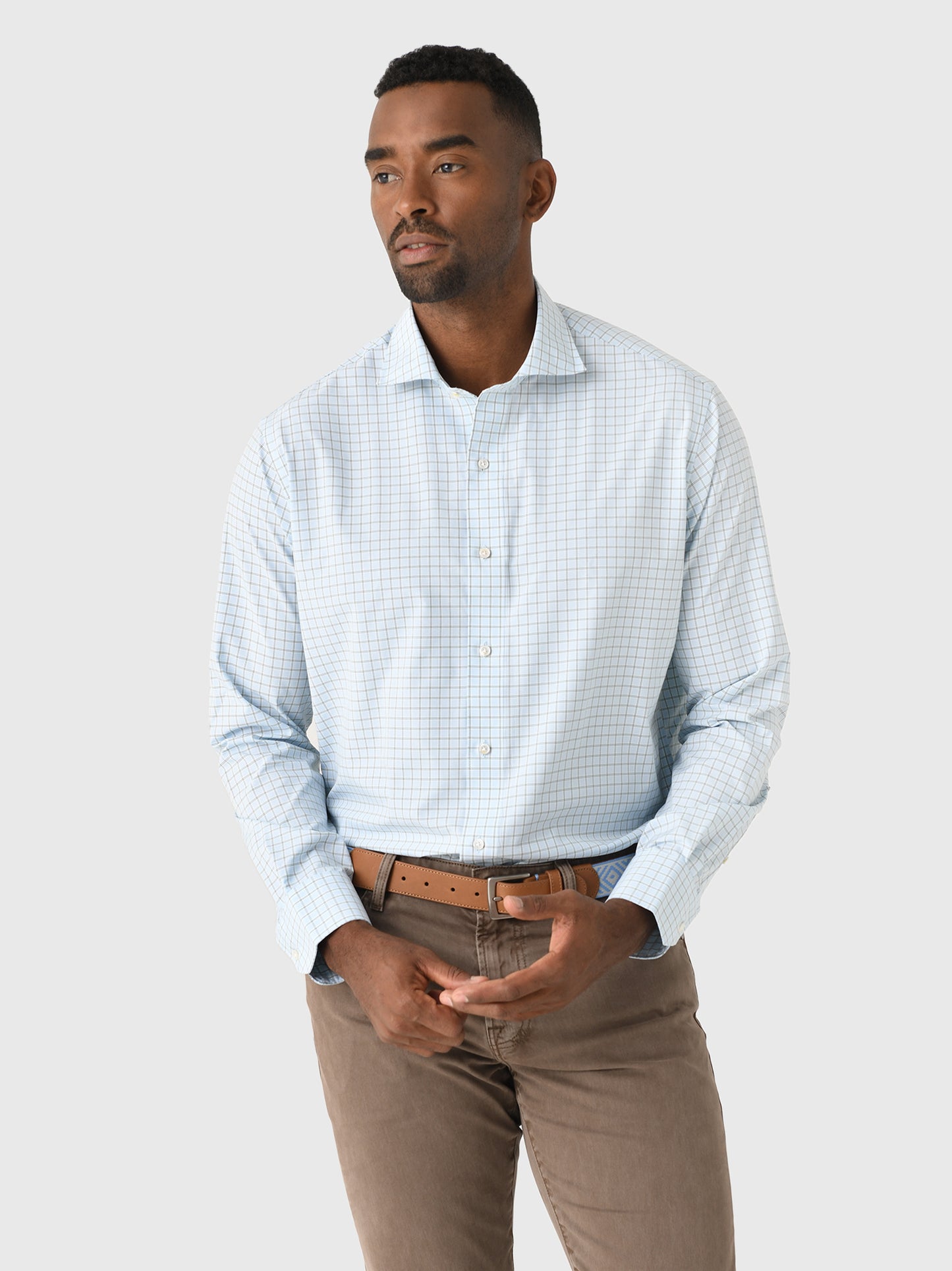 Peter Millar Crown Crafted Men's Bechet Performance Poplin Sport Shirt