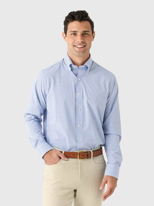 Peter Millar Crown Crafted Men's Mitchell Performance Poplin Sport Shirt
