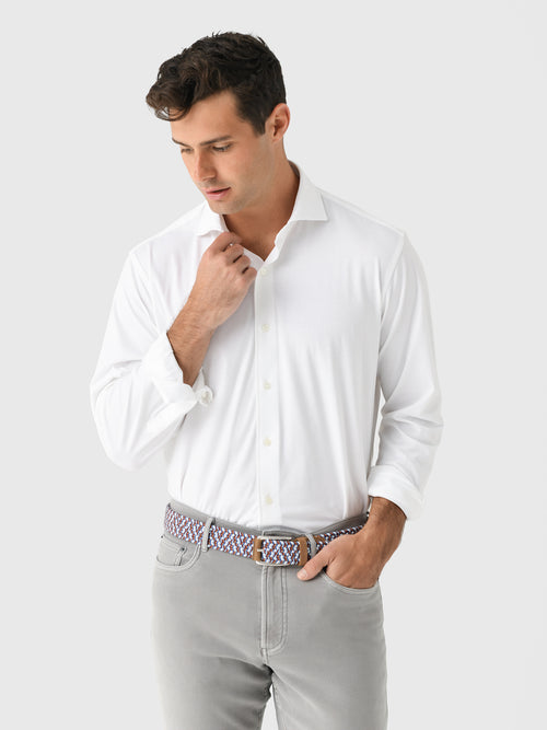 Peter Millar Crown Crafted Men's Excursionist Flex Solid Sport Shirt