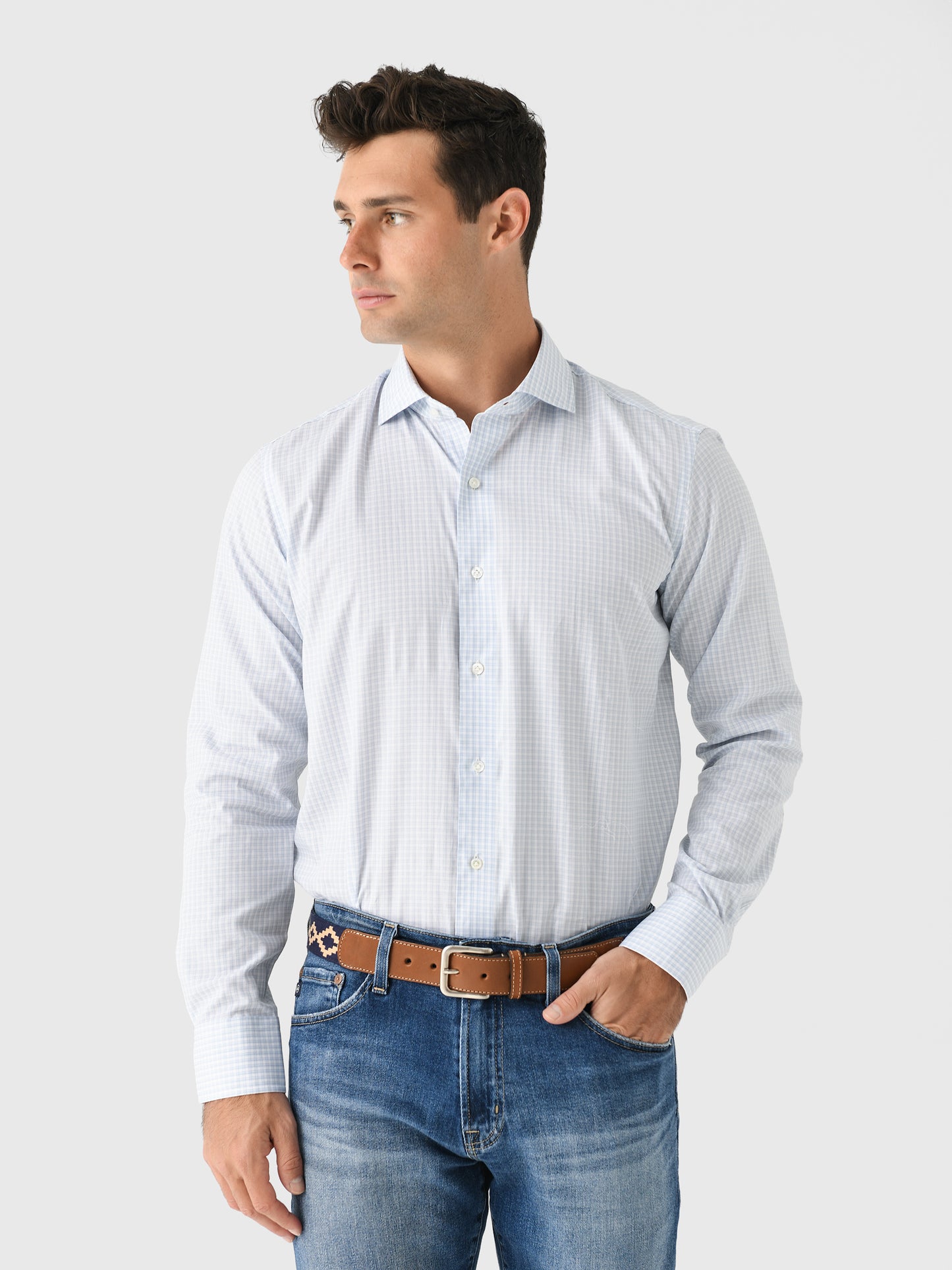 Peter Millar Crown Crafted Men's Torino Cotton Sport Shirt - Saint Bernard