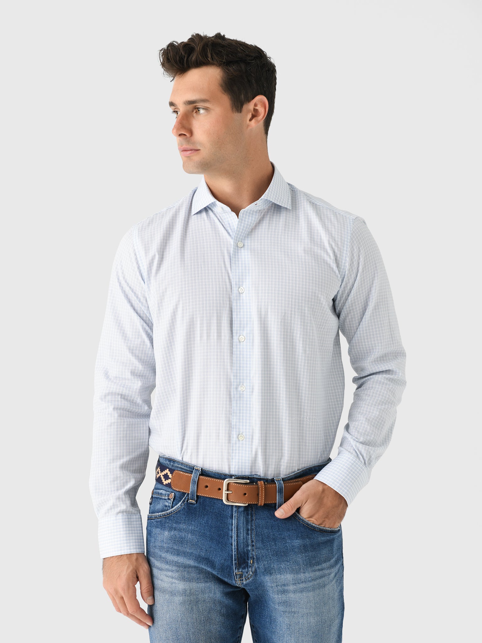 Peter Millar Crown Crafted Men's Torino Cotton Sport Shirt - Saint Bernard