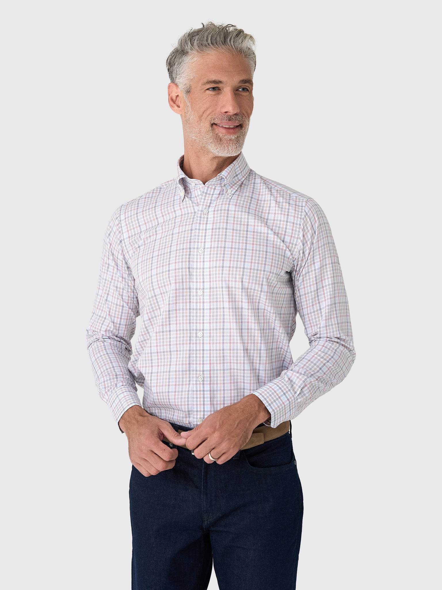 Peter Millar Crown Crafted Men's Orvieto Cotton Sport Shirt - Saint Bernard