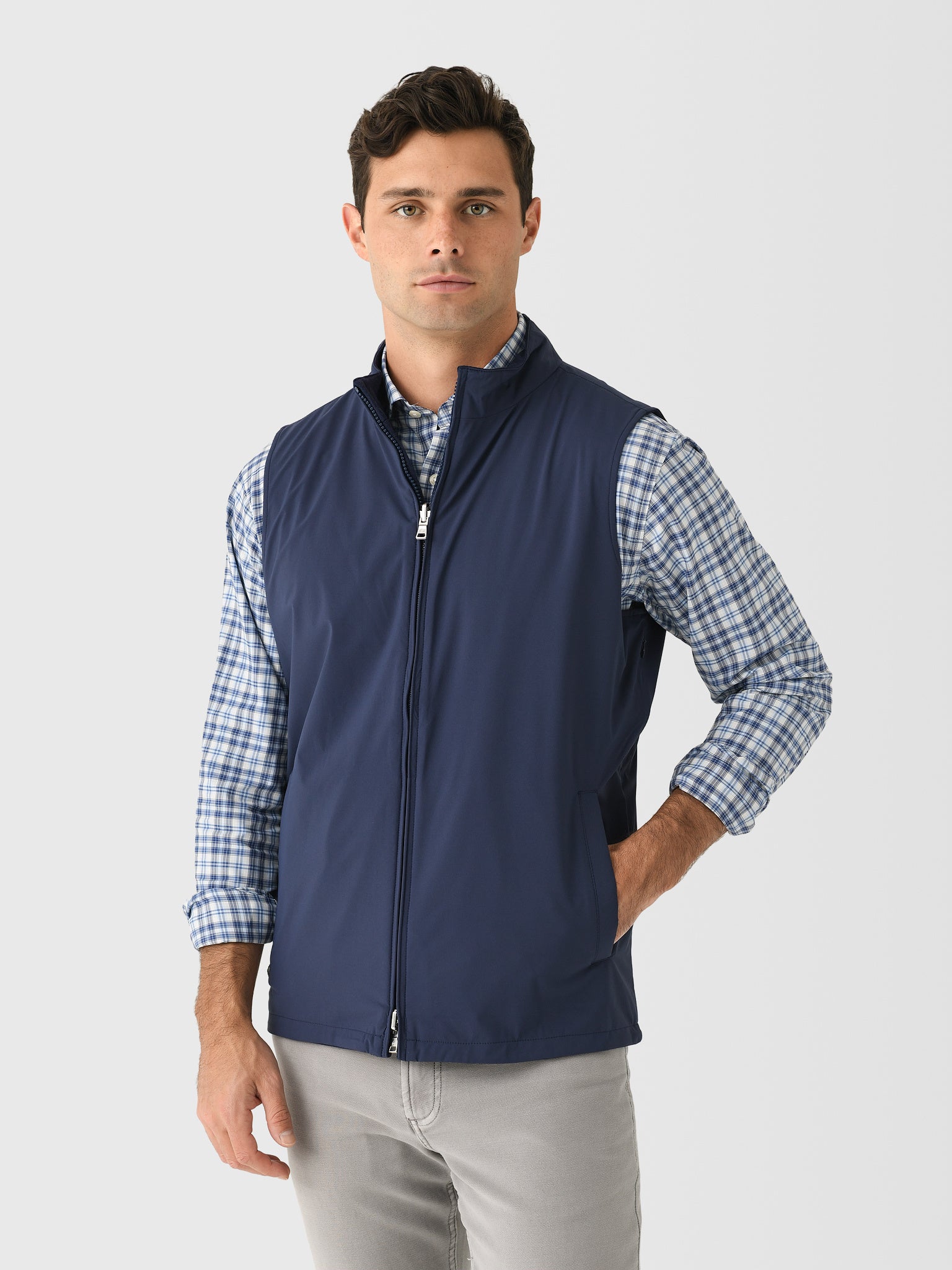 Peter Millar Crown Crafted Men's Ryder Reversible Vest - Saint Bernard