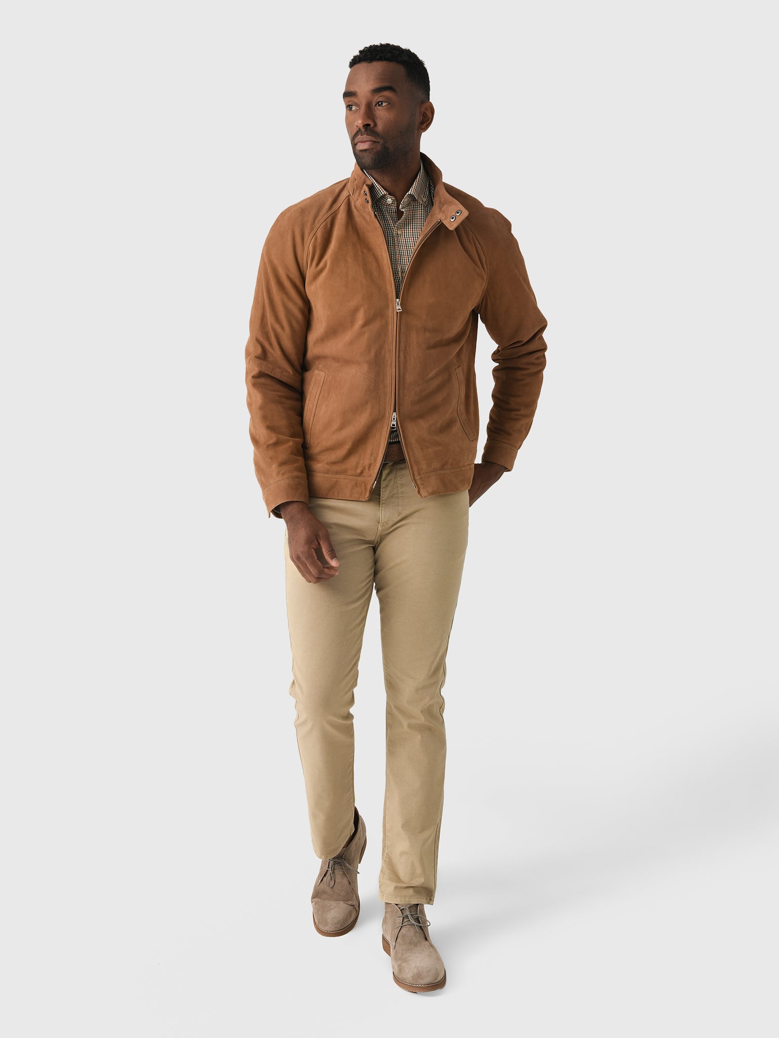 Peter Millar Crown Crafted Men's Soho Suede Bomber – Saint Bernard