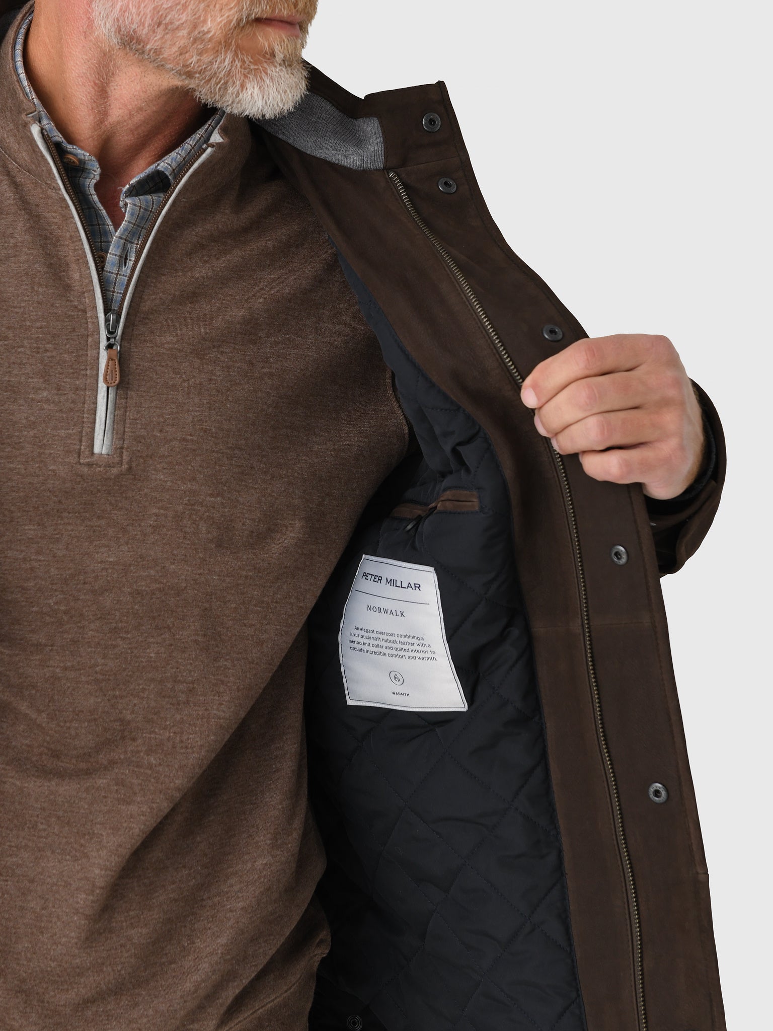 Peter Millar Crown Men's Norwalk Nubuck Coat - Saint Bernard