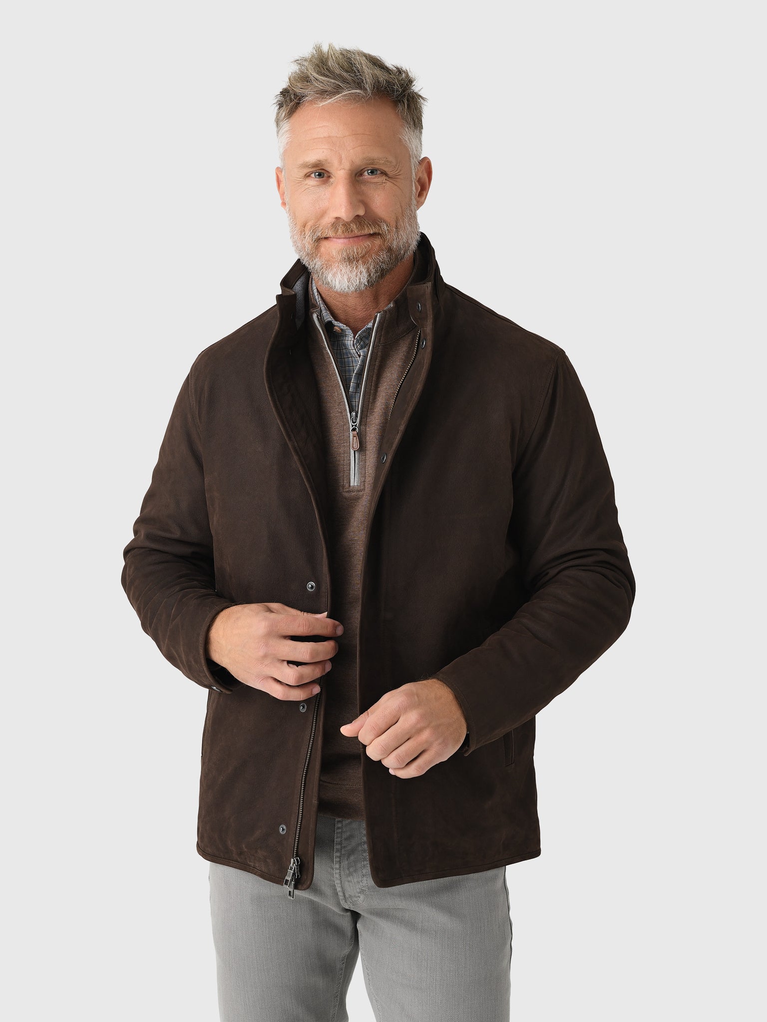 Peter Millar Crown Men's Norwalk Nubuck Coat - Saint Bernard