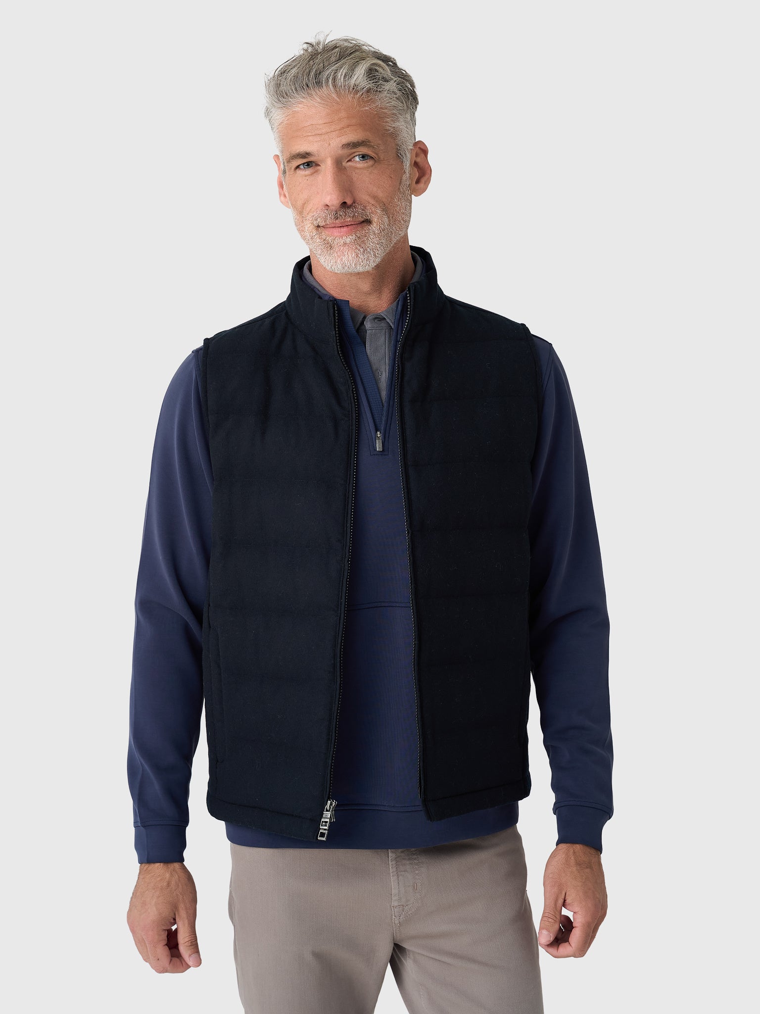 Peter Millar Crown Men's Davos Flannel Vest - Saint Bernard