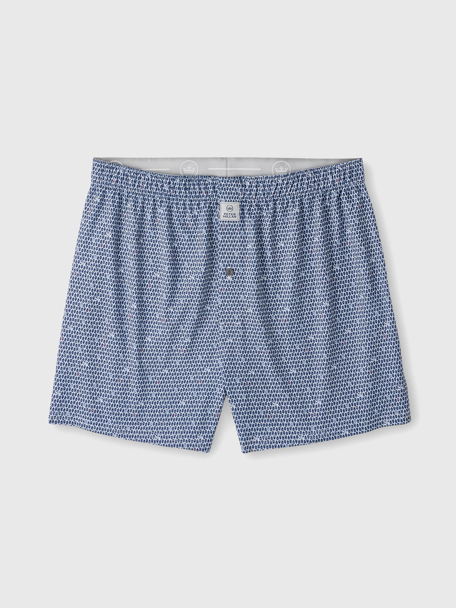 Peter Millar Crown Sport Men's On The Half Shell Performance Boxer Short - Saint Bernard