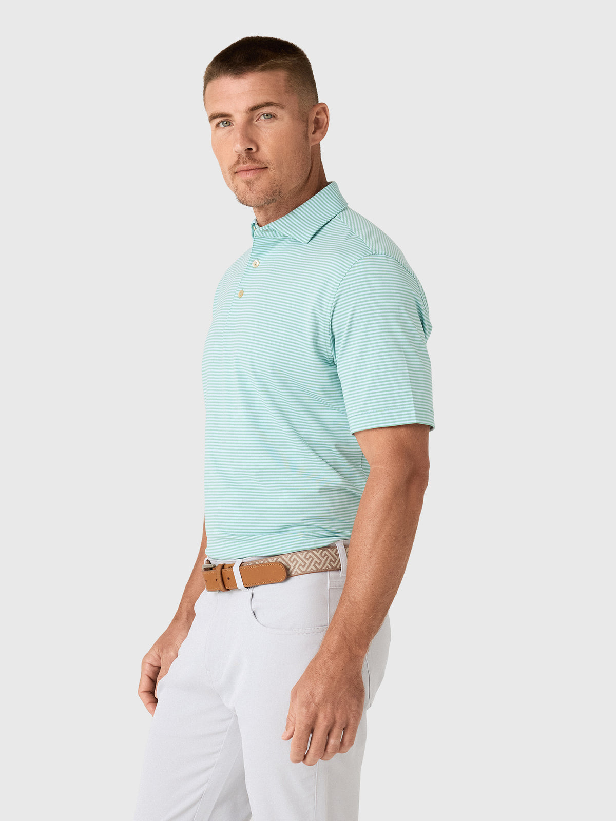 Peter Millar Crown Sport Men's Hales Performance Jersey Polo - Saint Bernard