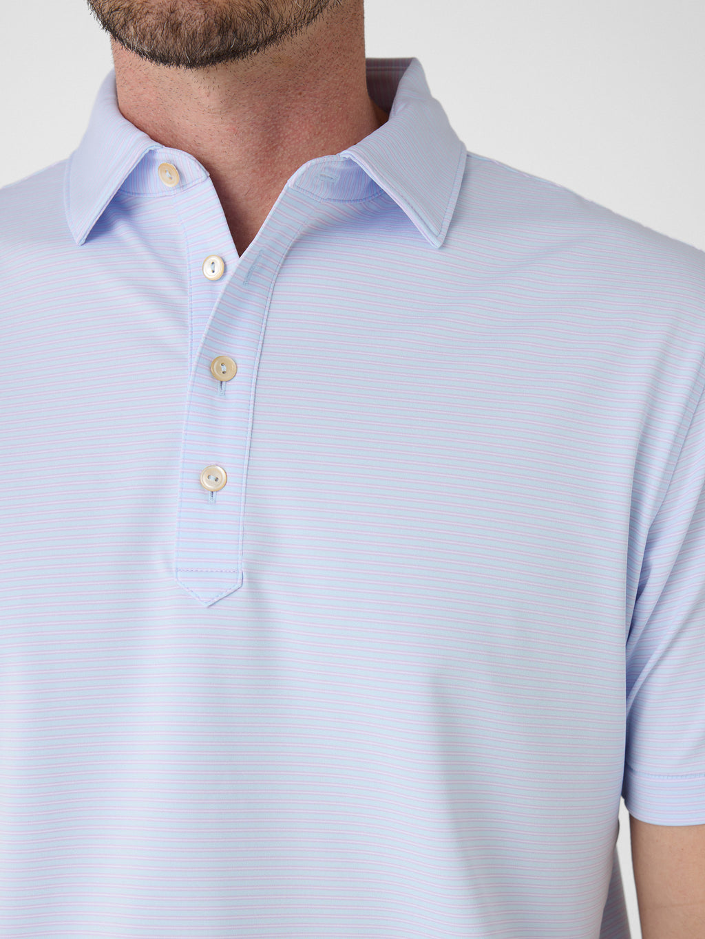 Peter Millar Crown Sport Men's Wynn Performance Jersey Polo - Saint Bernard