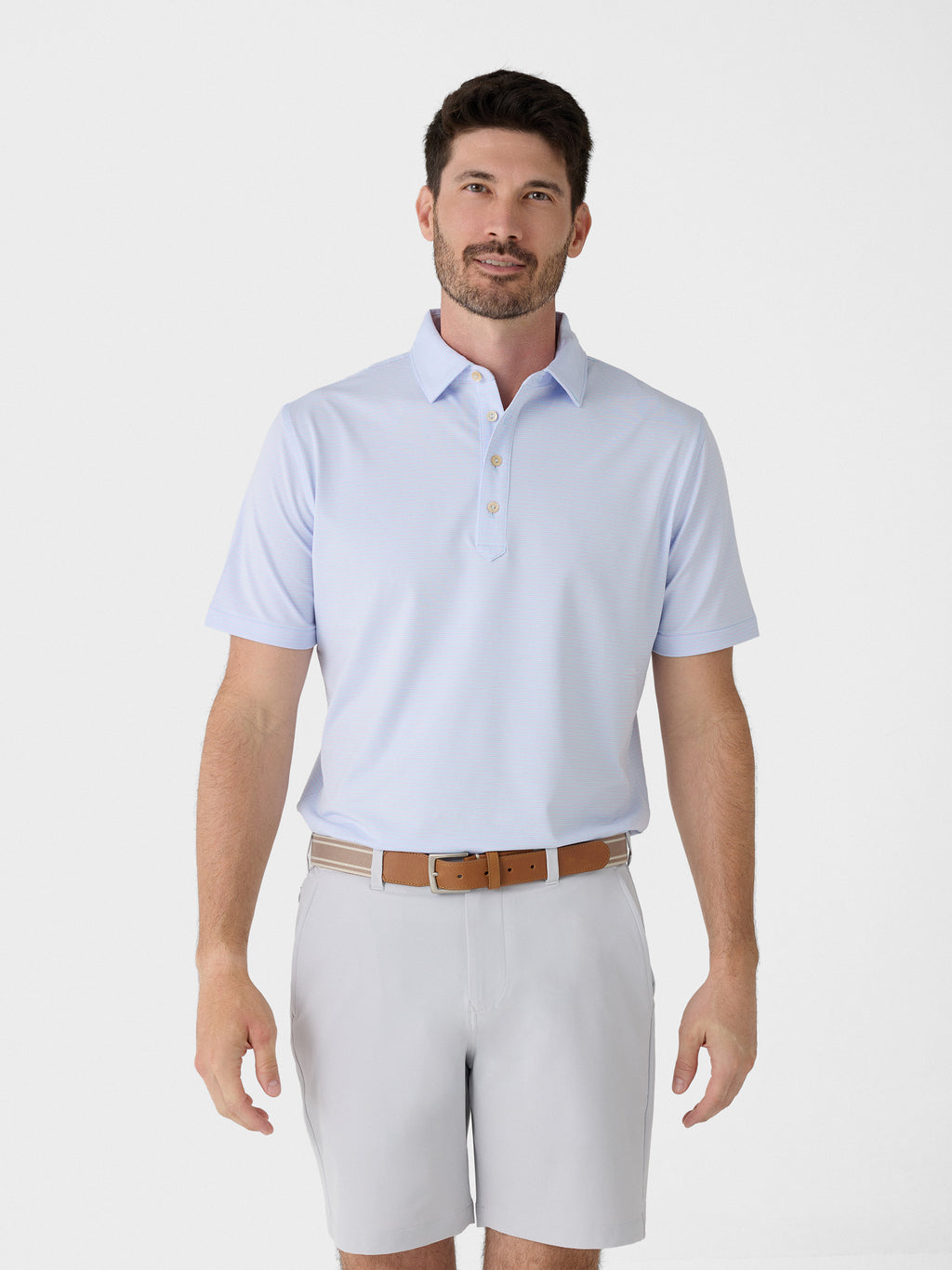 Peter Millar Crown Sport Men's Wynn Performance Jersey Polo - Saint Bernard