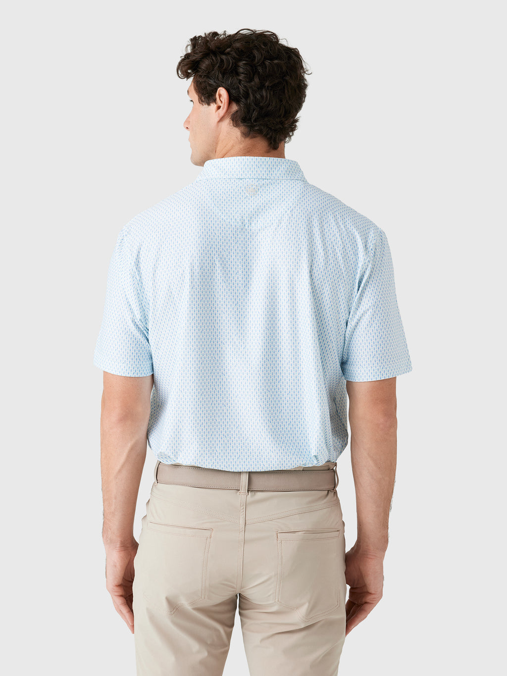 Peter Millar Crown Sport Men's Weekend Wake Performance Jersey Polo - Saint Bernard