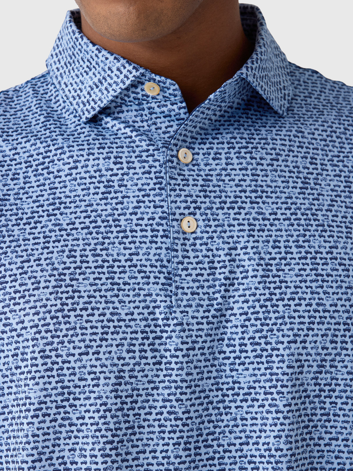 Peter Millar Crown Sport Men's Off-Road Performance Jersey Polo - Saint Bernard