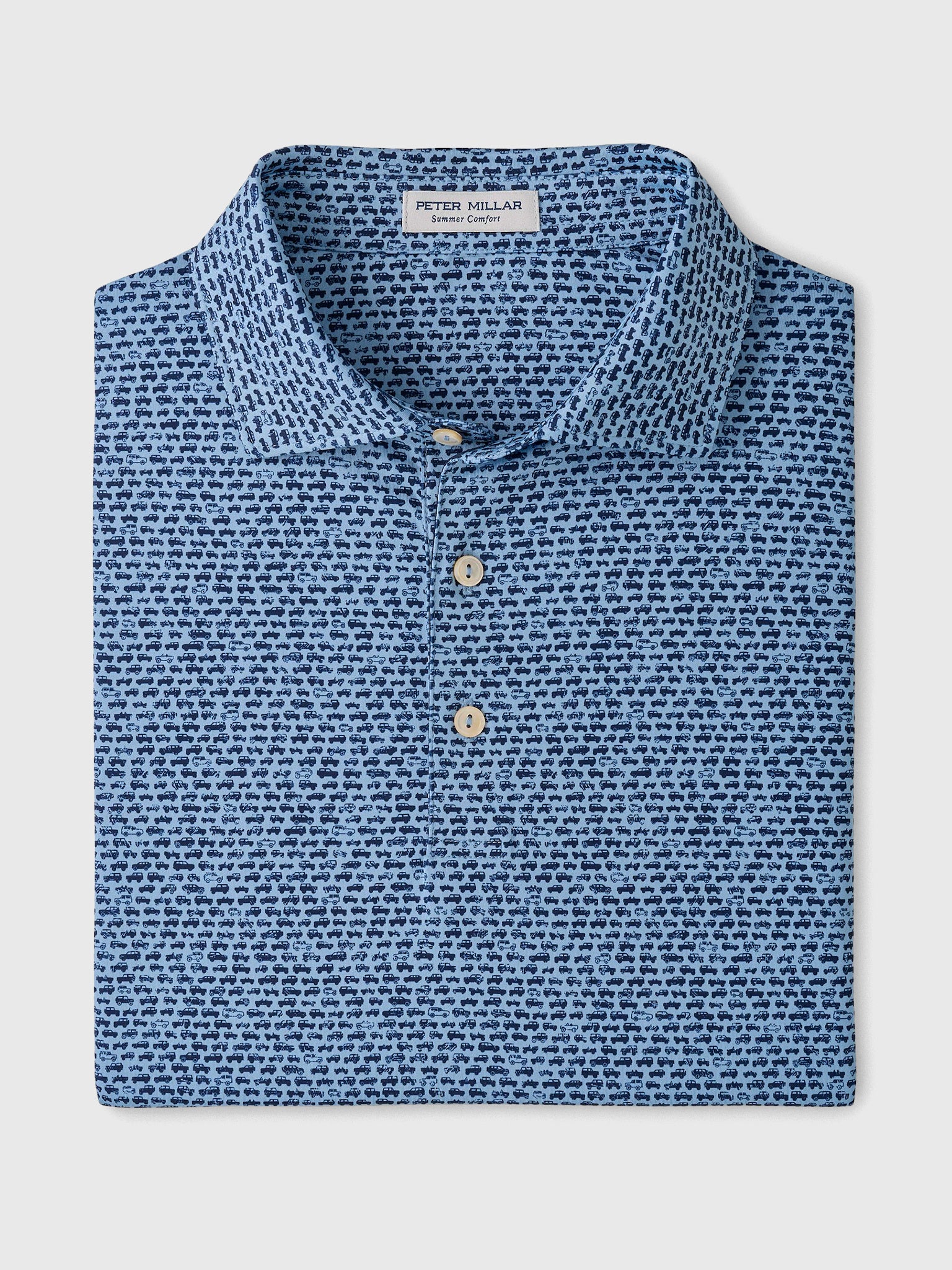Peter Millar Crown Sport Men's Off-Road Performance Jersey Polo - Saint Bernard