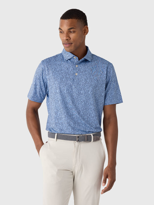 Peter Millar Crown Sport Men's Off-Road Performance Jersey Polo - Saint Bernard