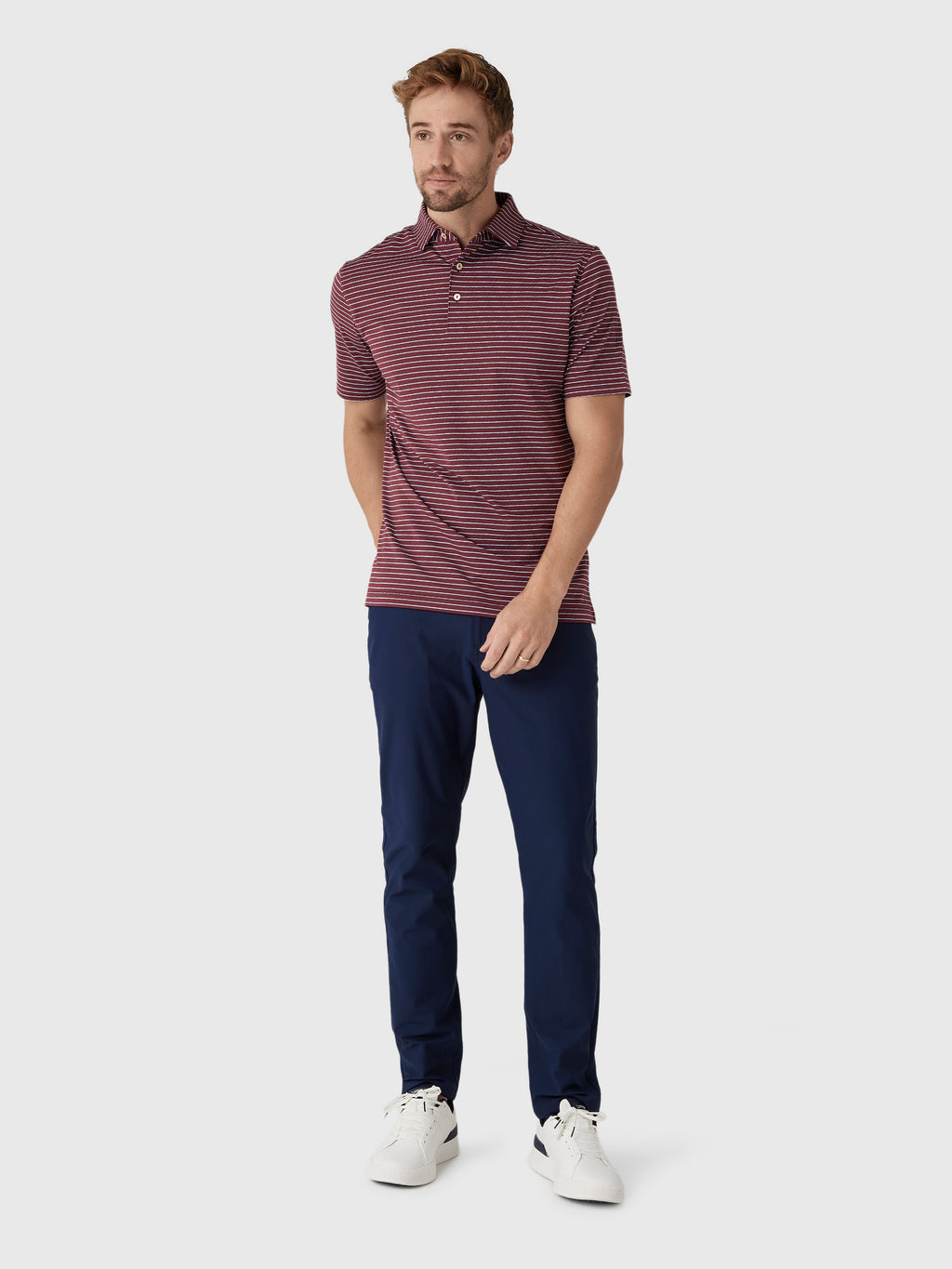Peter Millar Crown Sport Men's Oaks Performance Jersey Polo - Saint Bernard