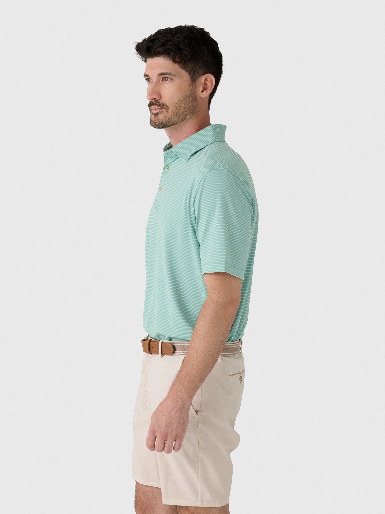Peter Millar Crown Sport Men's Wade Performance Jersey Polo - Saint Bernard