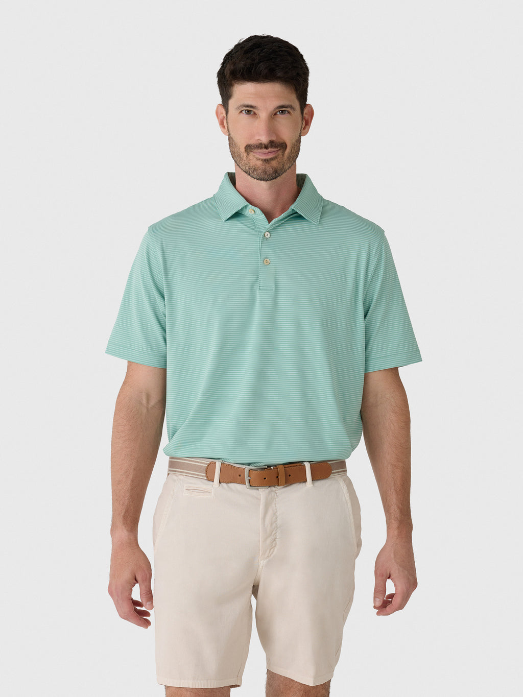 Peter Millar Crown Sport Men's Wade Performance Jersey Polo - Saint Bernard