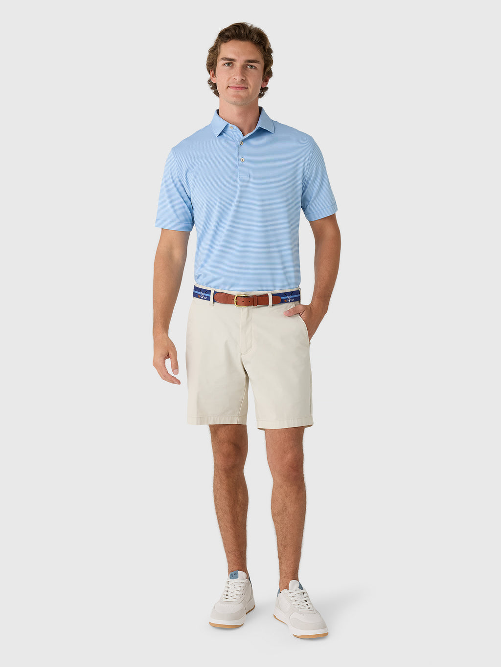 Peter Millar Crown Sport Men's Wade Performance Jersey Polo - Saint Bernard