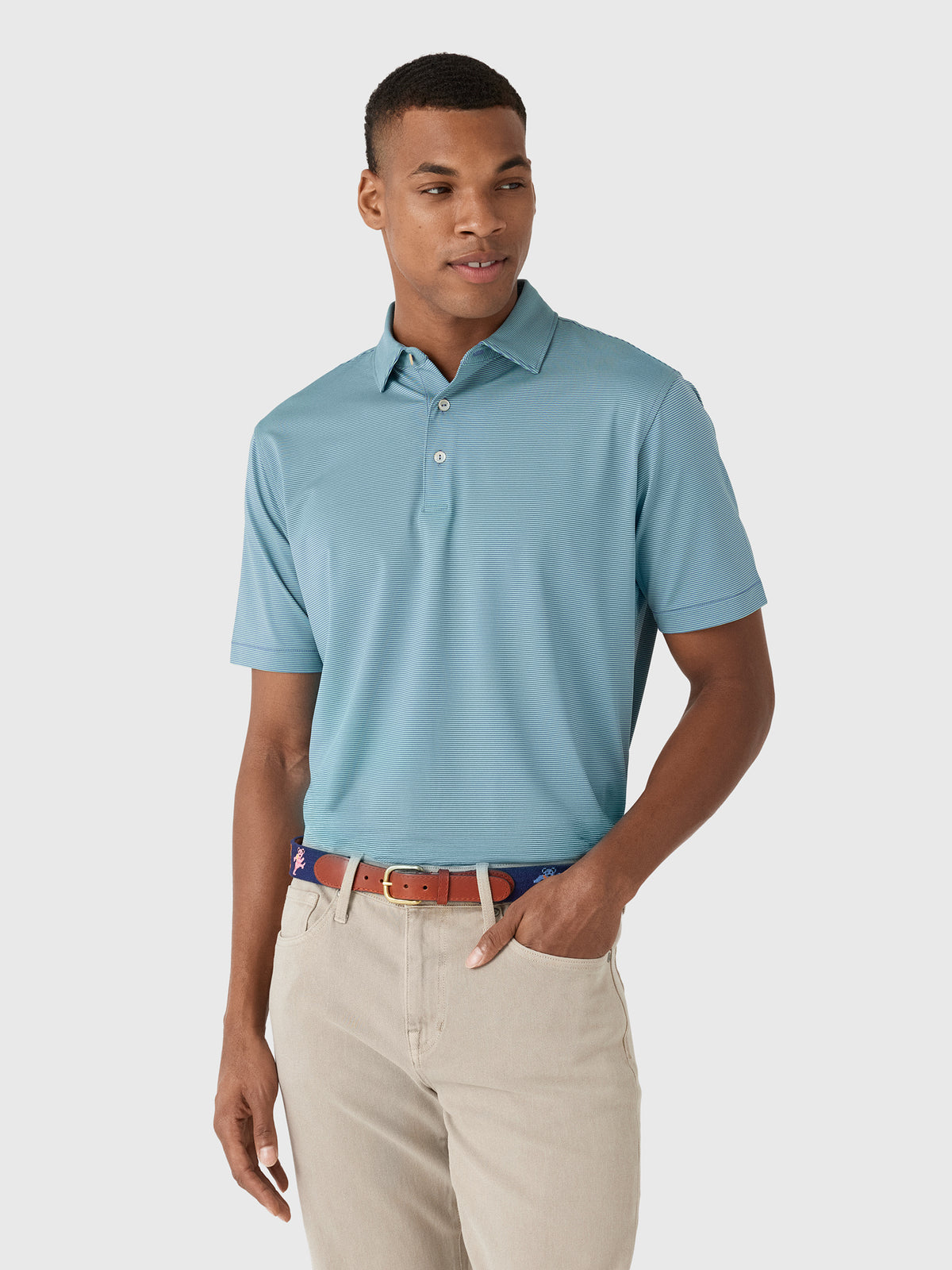 Peter Millar Crown Sport Men's Jubilee Performance Jersey Polo - Saint Bernard