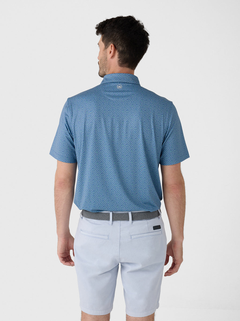 Peter Millar Crown Sport Men's Bloody Mary Bar Performance Jersey Polo - Saint Bernard