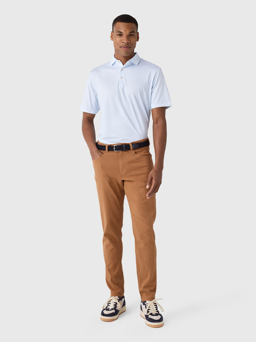 Peter Millar Crown Sport Men's Football Geo Performance Jersey Polo - Saint Bernard