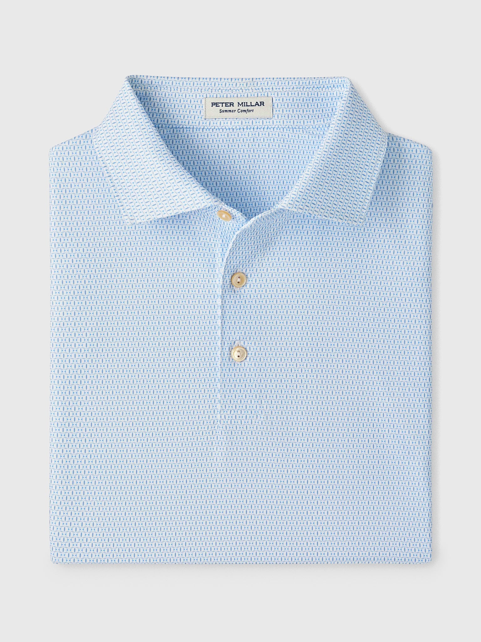 Peter Millar Crown Sport Men's Football Geo Performance Jersey Polo - Saint Bernard