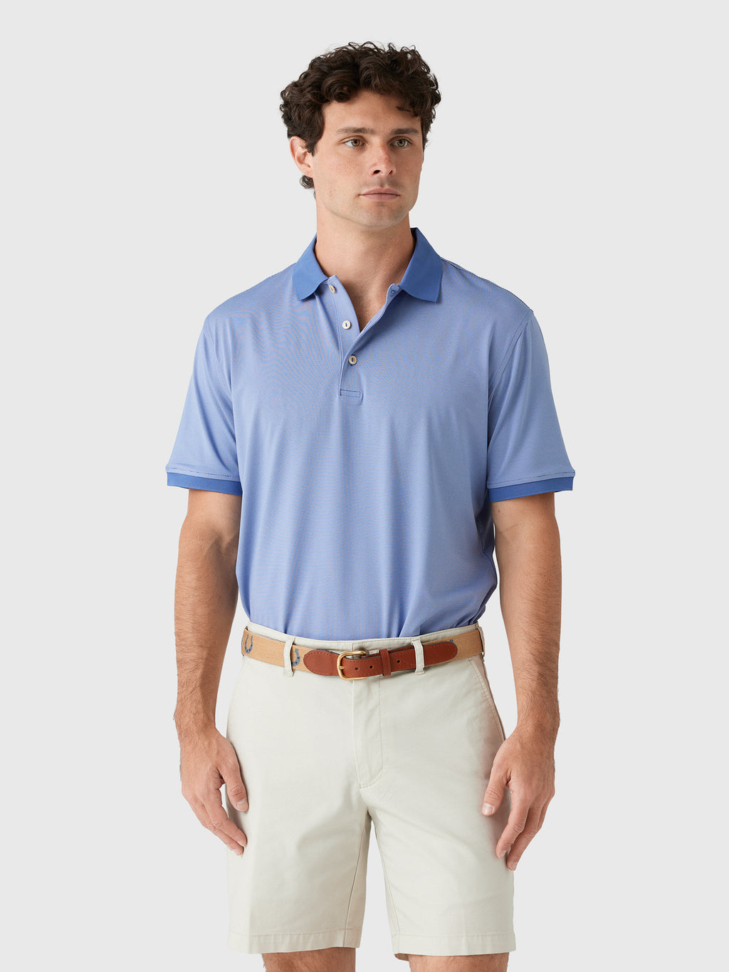 Peter Millar Crown Sport Men's Holden Performance Jersey Polo - Saint Bernard