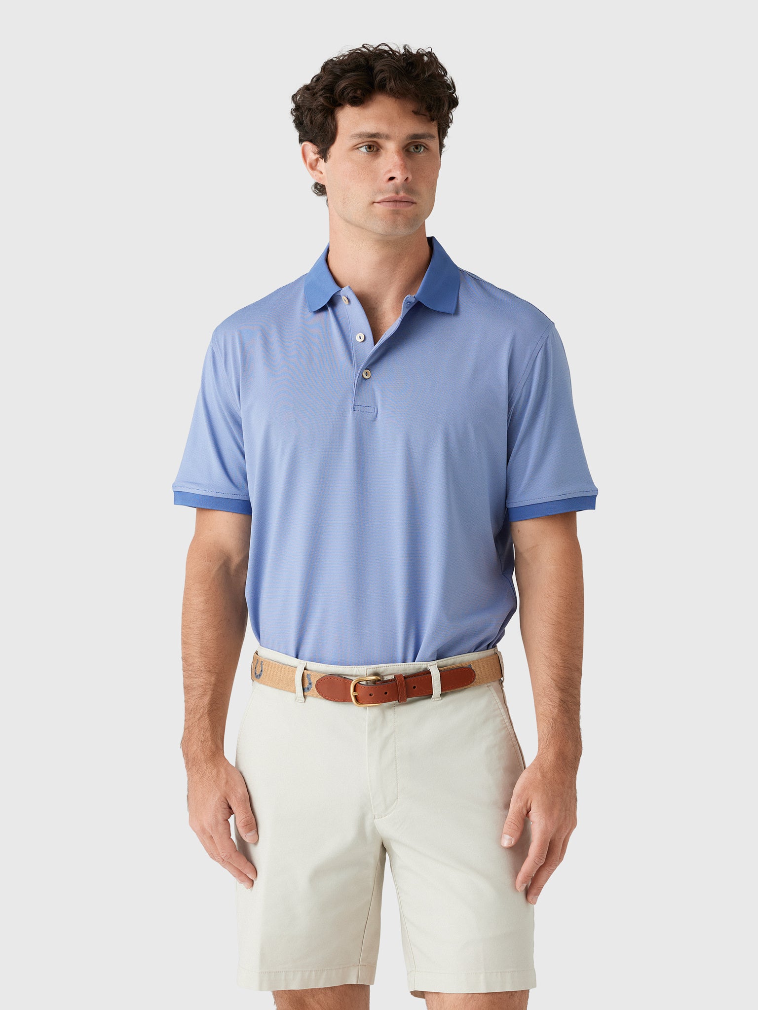 Peter Millar Crown Sport Men's Holden Performance Jersey Polo - Saint Bernard