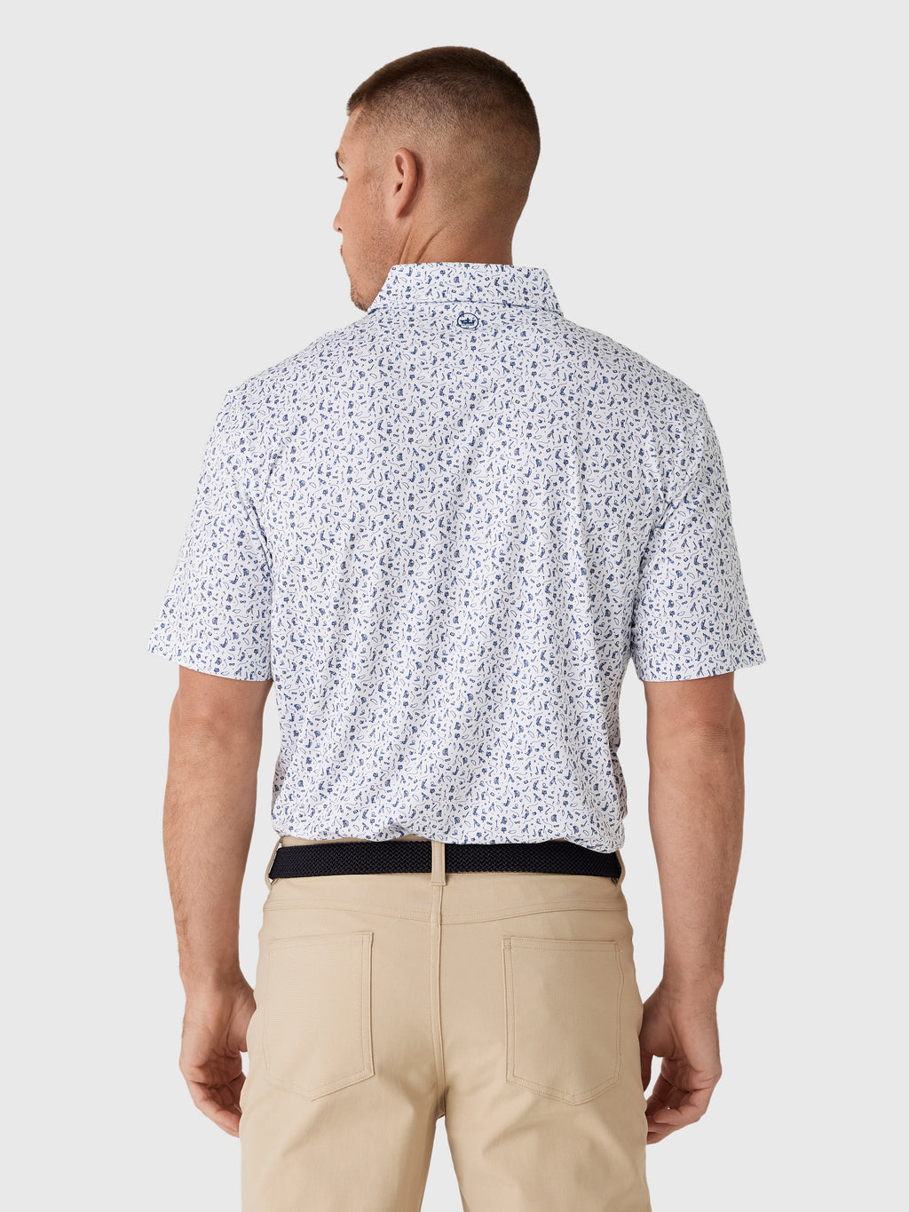 Peter Millar Crown Sport Men's Read The Putt Performance Jersey Polo - Saint Bernard