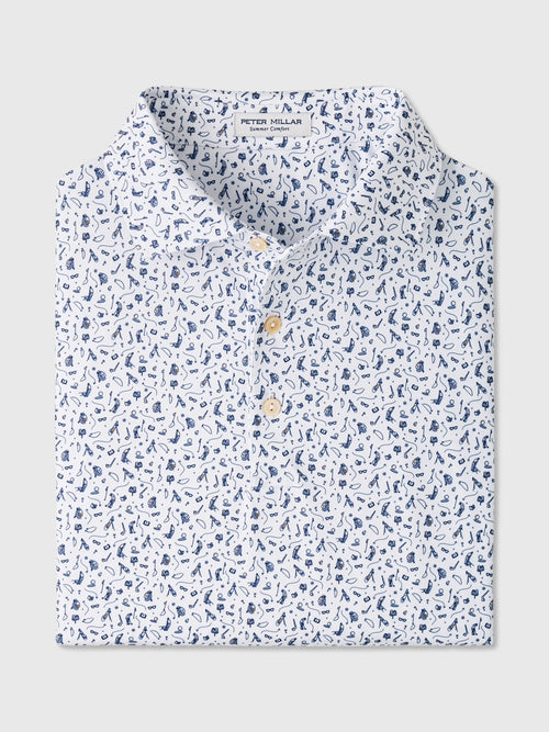 Peter Millar Crown Sport Men's Read The Putt Performance Jersey Polo