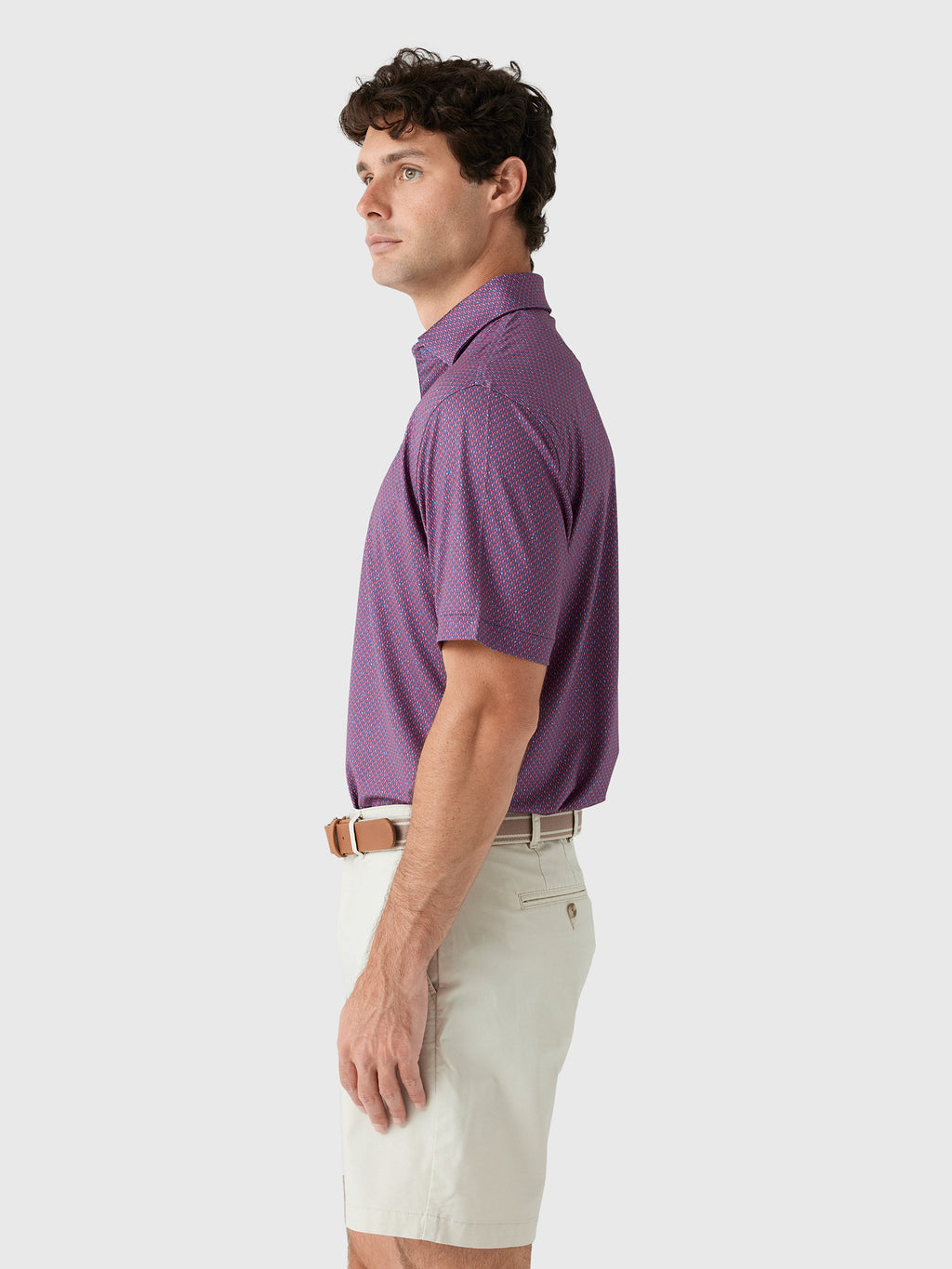 Peter Millar Crown Sport Men's Lobster Boil Performance Jersey Polo - Saint Bernard
