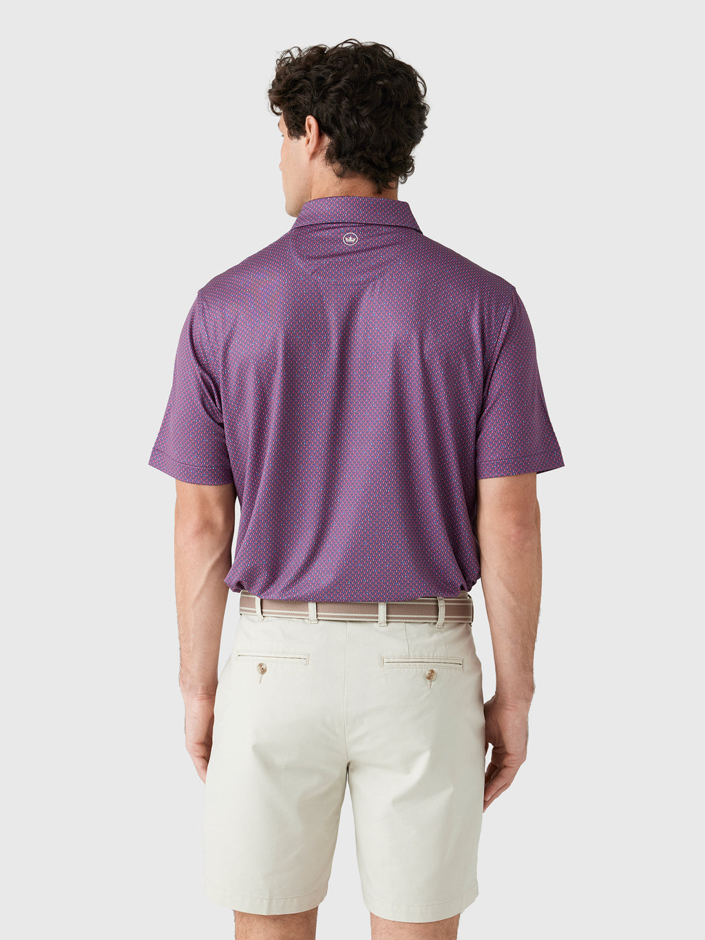Peter Millar Crown Sport Men's Lobster Boil Performance Jersey Polo - Saint Bernard