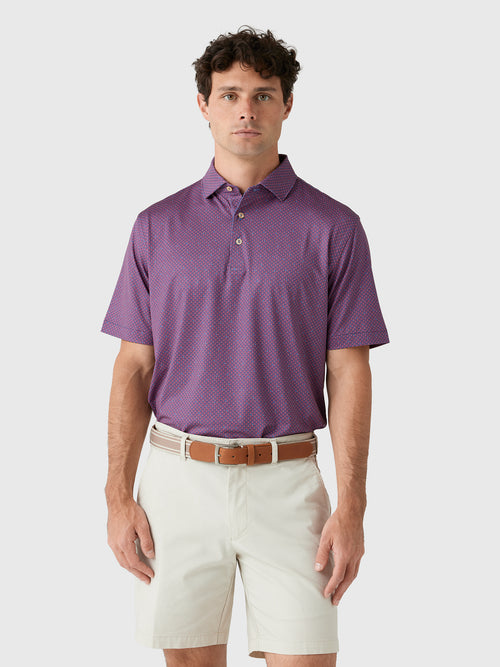 Peter Millar Crown Sport Men's Lobster Boil Performance Jersey Polo