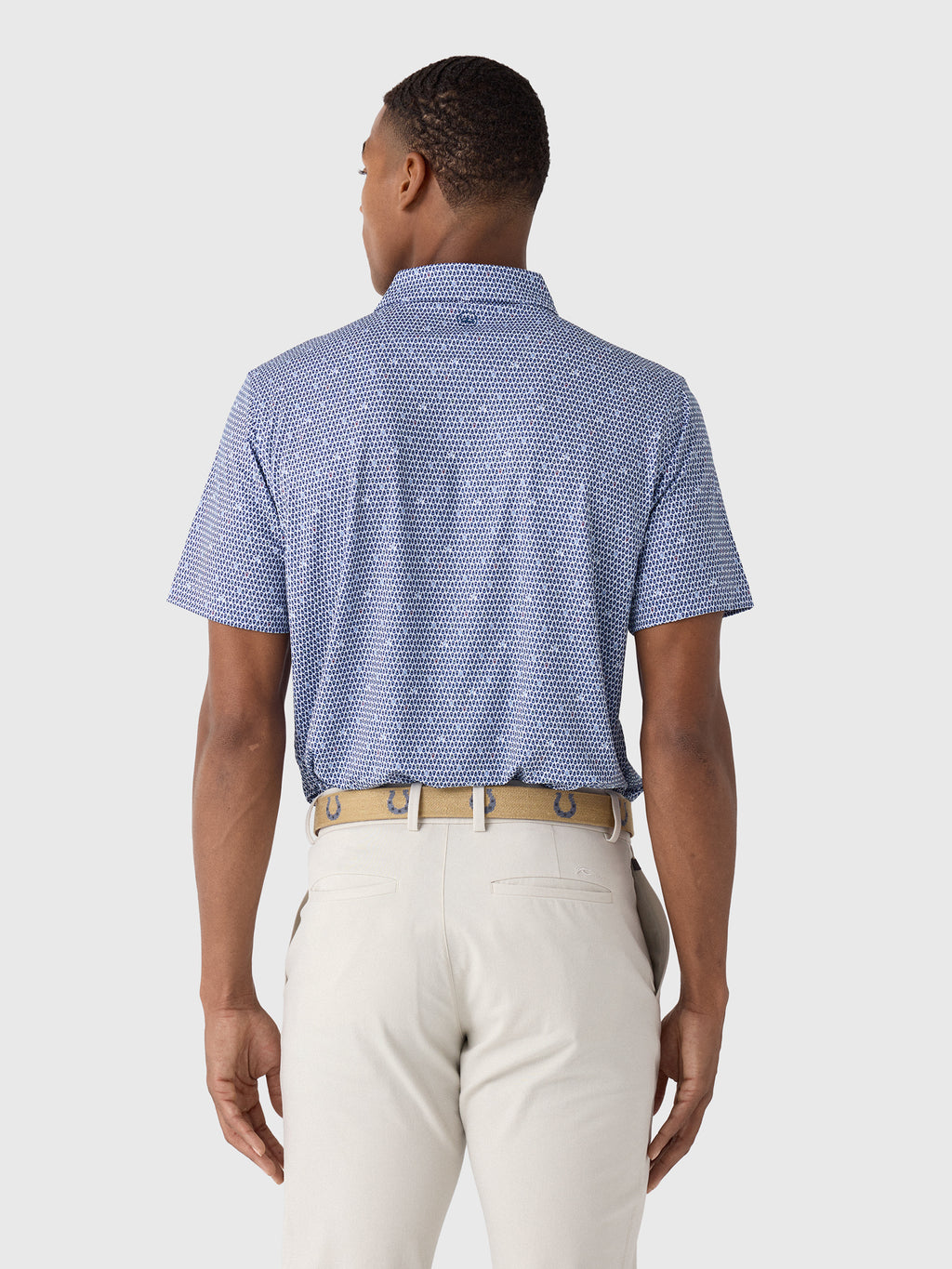 Peter Millar Crown Sport Men's On The Half Shell Performance Jersey Polo - Saint Bernard