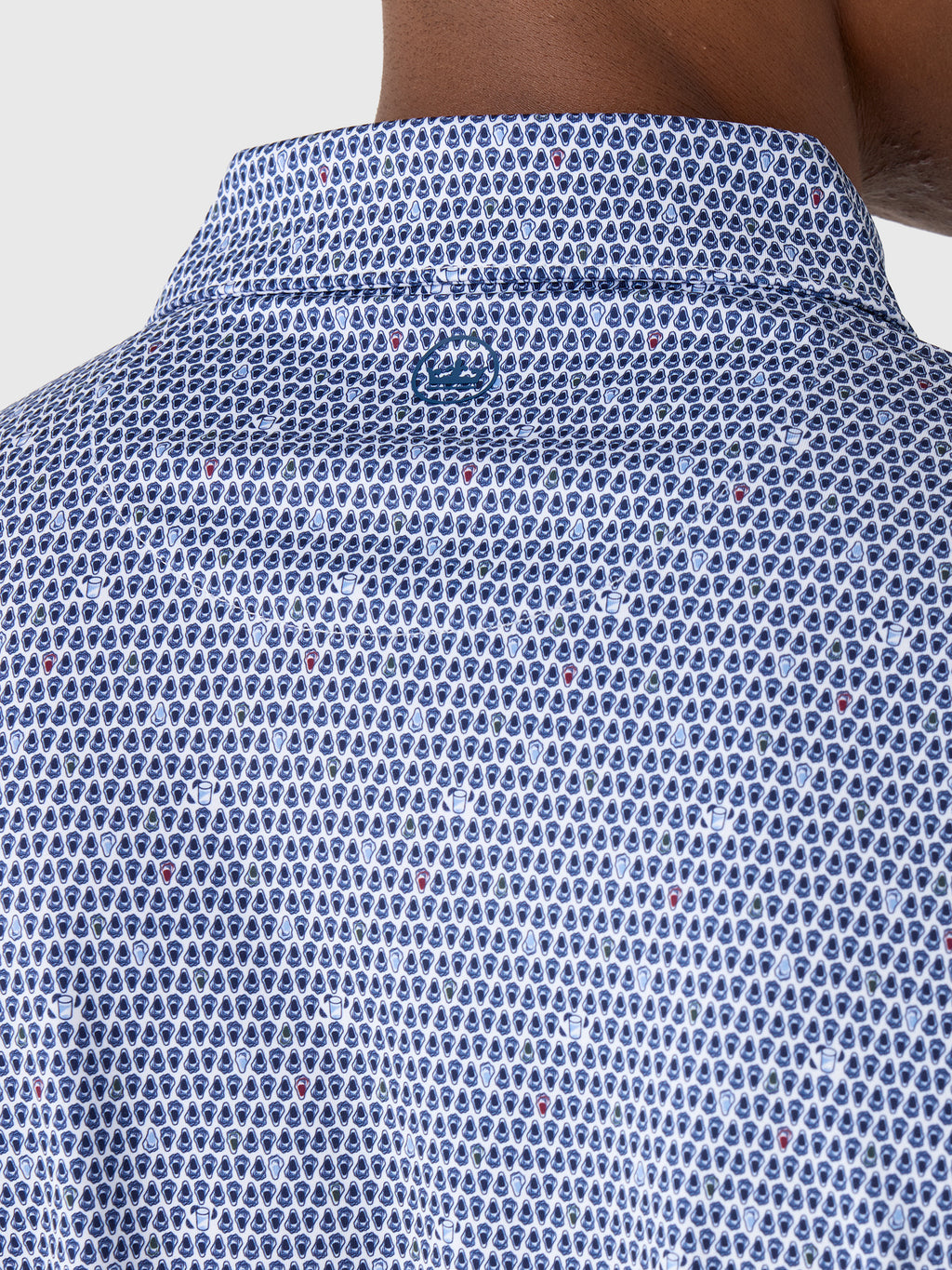 Peter Millar Crown Sport Men's On The Half Shell Performance Jersey Polo - Saint Bernard