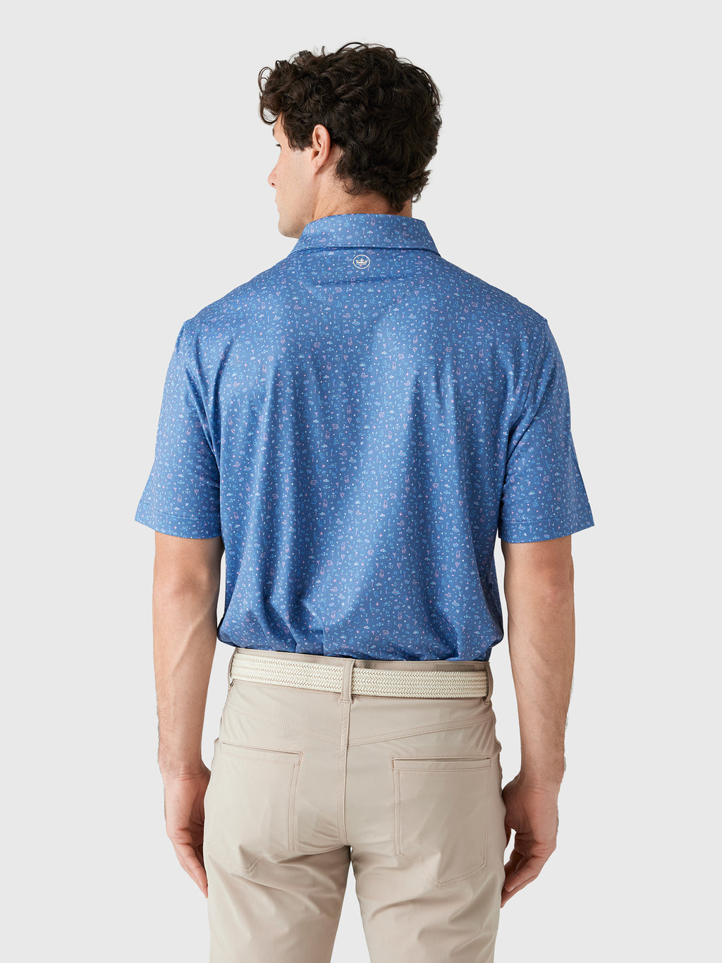 Peter Millar Crown Sport Men's Ridge Performance Jersey Polo - Saint Bernard