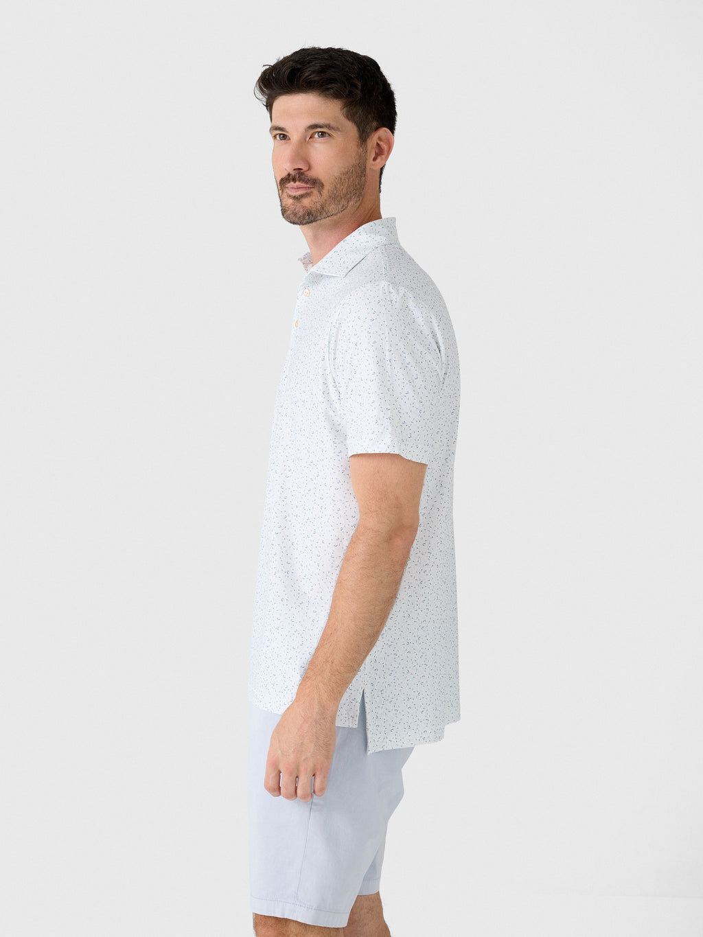 Peter Millar Crown Sport Men's On The Line Performance Jersey Polo - Saint Bernard