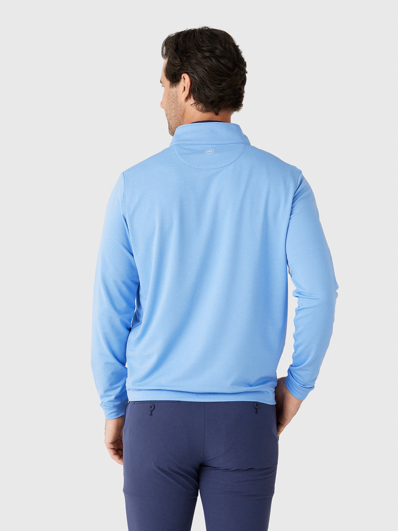 Peter Millar Crown Sport Men's Perth Mélange Performance Quarter-Zip - Saint Bernard