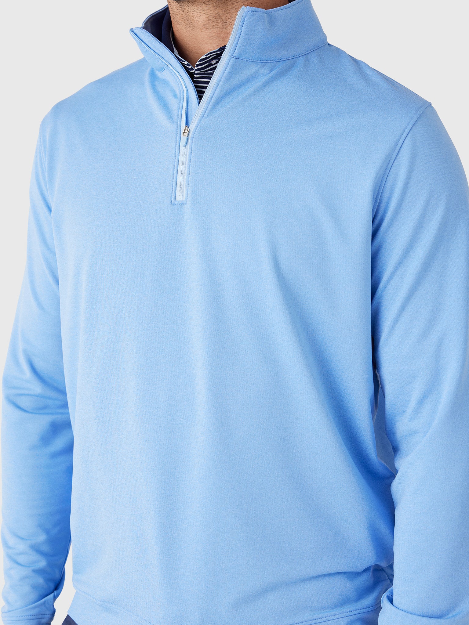 Peter Millar Crown Sport Men's Perth Mélange Performance Quarter-Zip - Saint Bernard