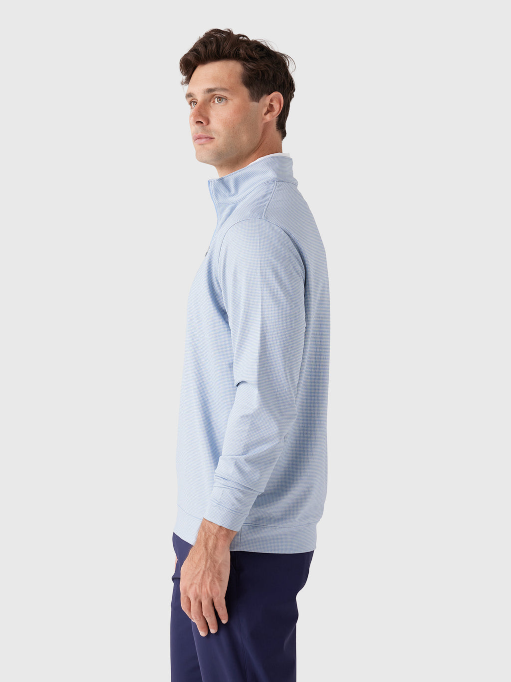Peter Millar Crown Sport Men's Perth Basketweave Performance Quarter-Zip - Saint Bernard