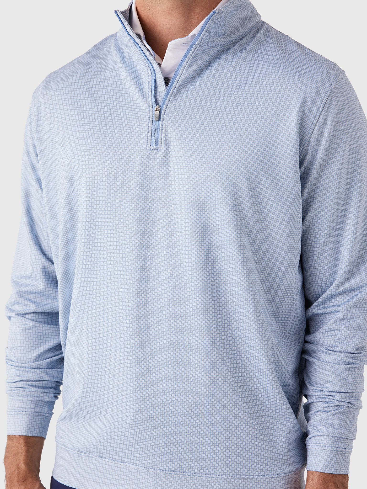 Peter Millar Crown Sport Men's Perth Basketweave Performance Quarter-Zip - Saint Bernard