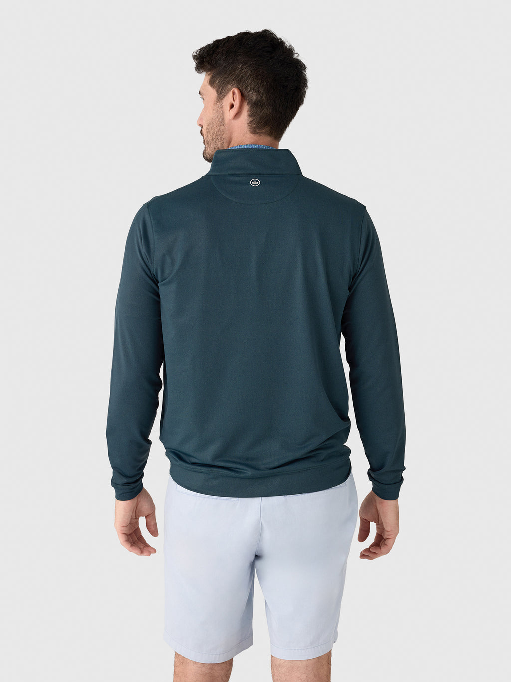 Peter Millar Crown Sport Men's Perth Herringbone Performance Quarter-Zip - Saint Bernard