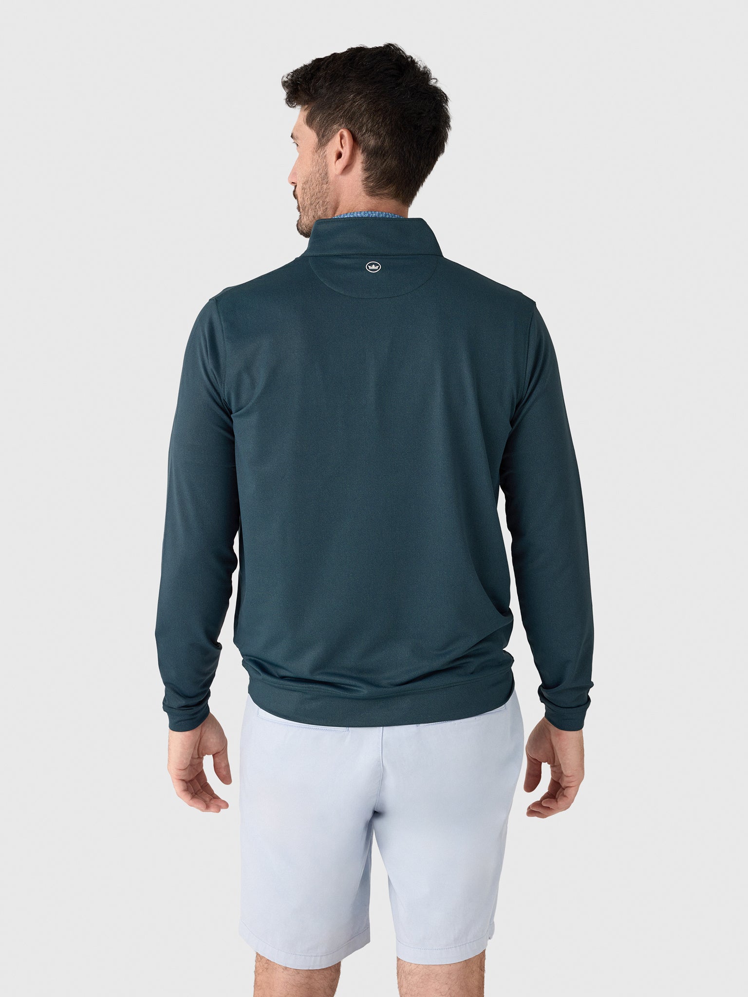 Peter Millar Crown Sport Men's Perth Herringbone Performance Quarter-Zip - Saint Bernard
