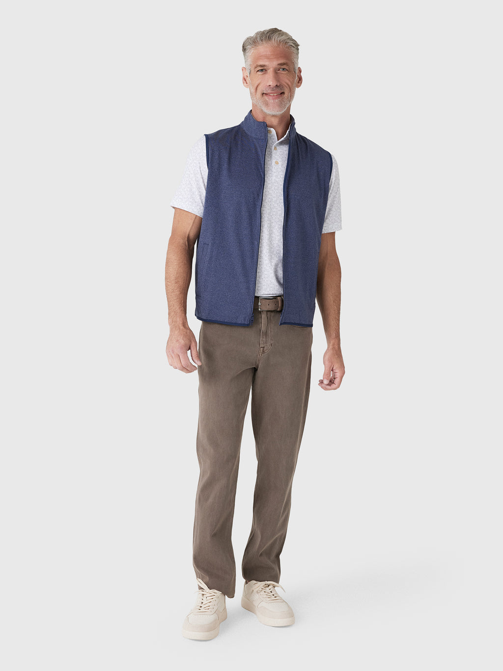 Peter Millar Crown Sport Men's Ardent Air Performance Full-Zip Vest - Saint Bernard
